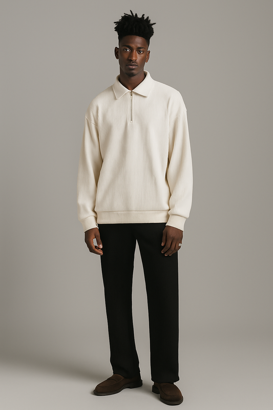 Quarter-Zip Casual Sweatshirt